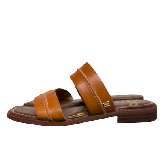 Sam Edelman “Haydee” Leather Flat Sandals Women’s 6 Brown - Picture 2 of 12